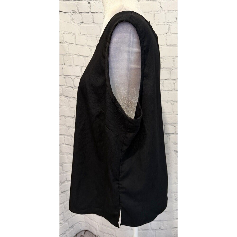 Susan Graver Style QVC Two-Piece Black Tank & Button-Down Shirt Set Plus Size 1X - Picture 4 of 12